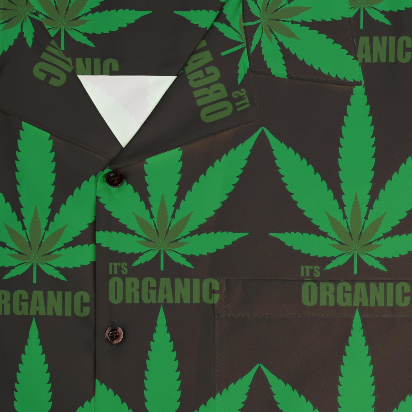 Hawaiian Shirt - Green Leaf 420 Collection