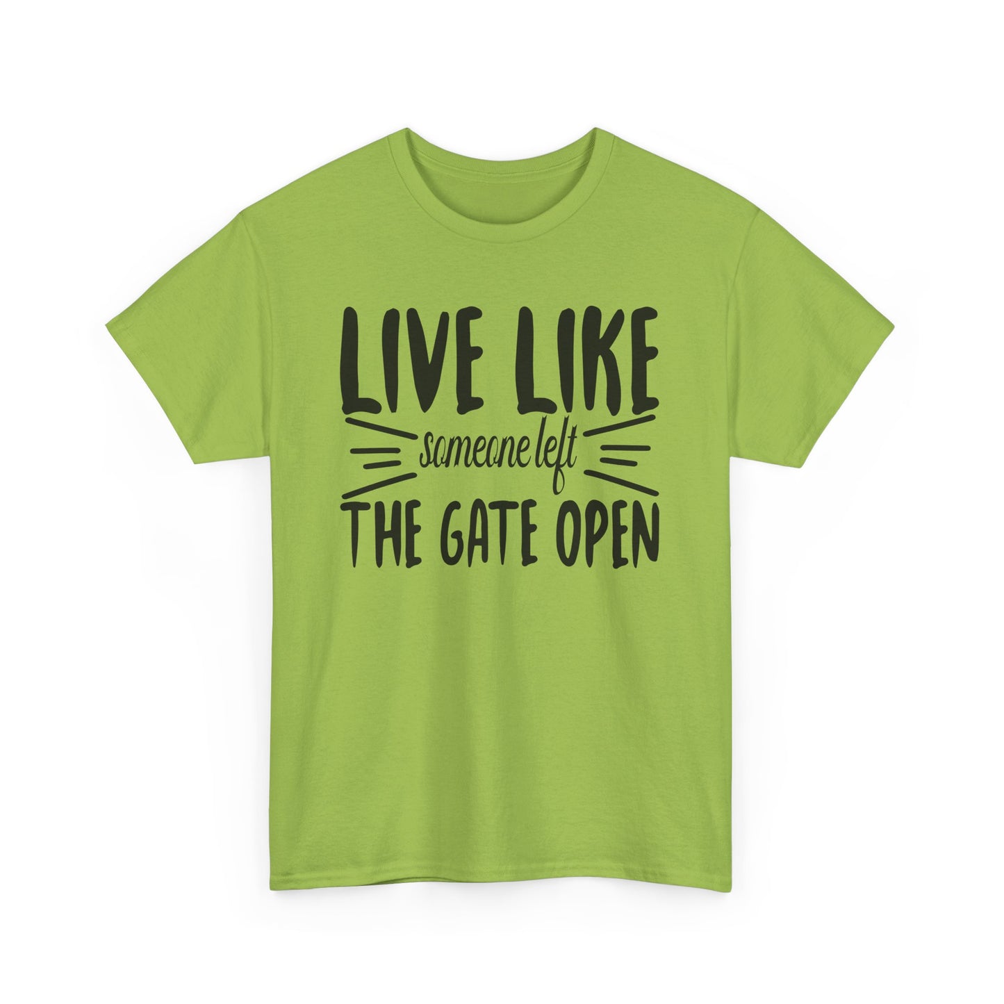 Unisex Heavy Cotton Tee - Live Like The Gates Open