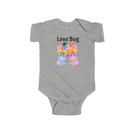 Infant Jersey Bodysuit - Love Bug Hippos