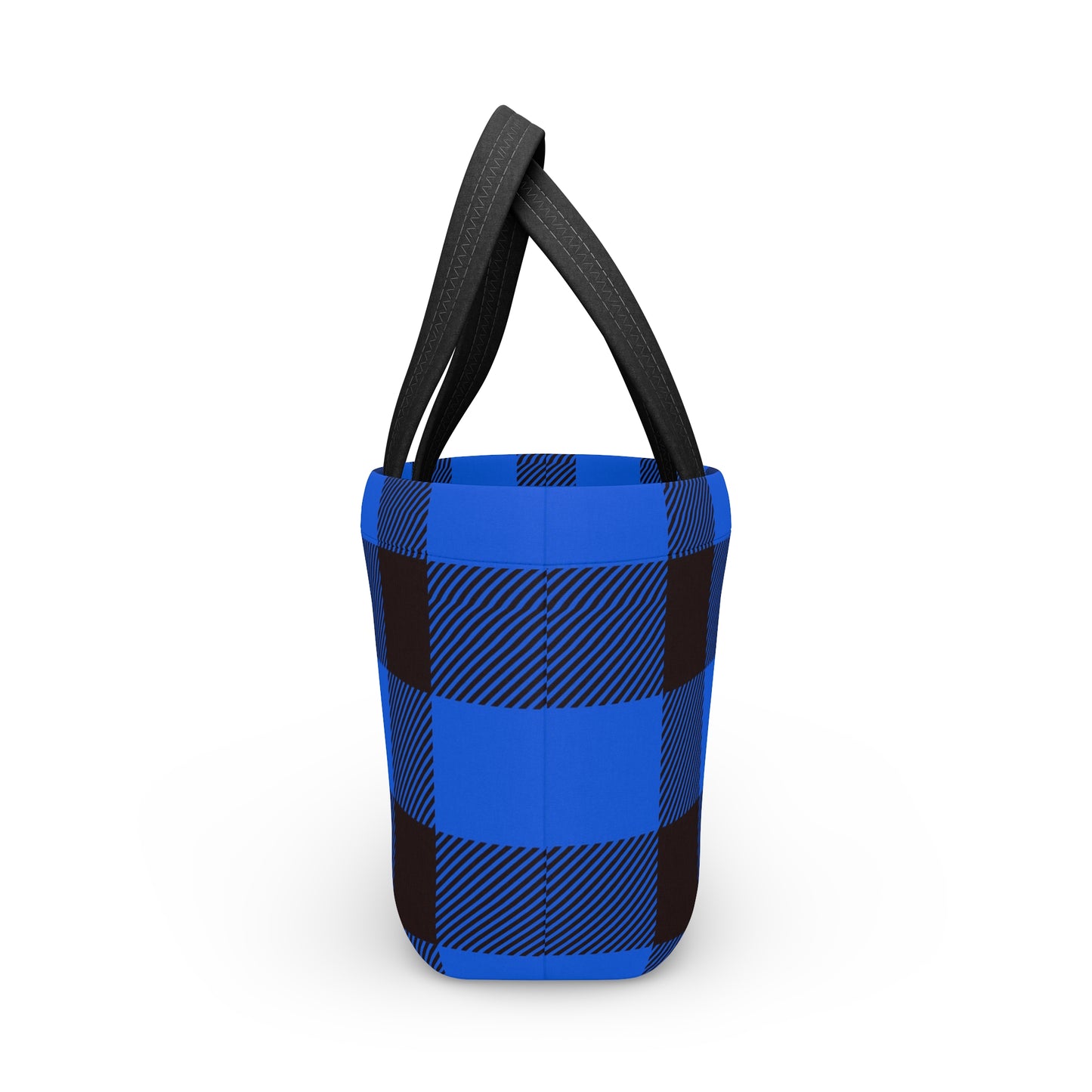 Lunch Bag - Blue Plaid Pattern