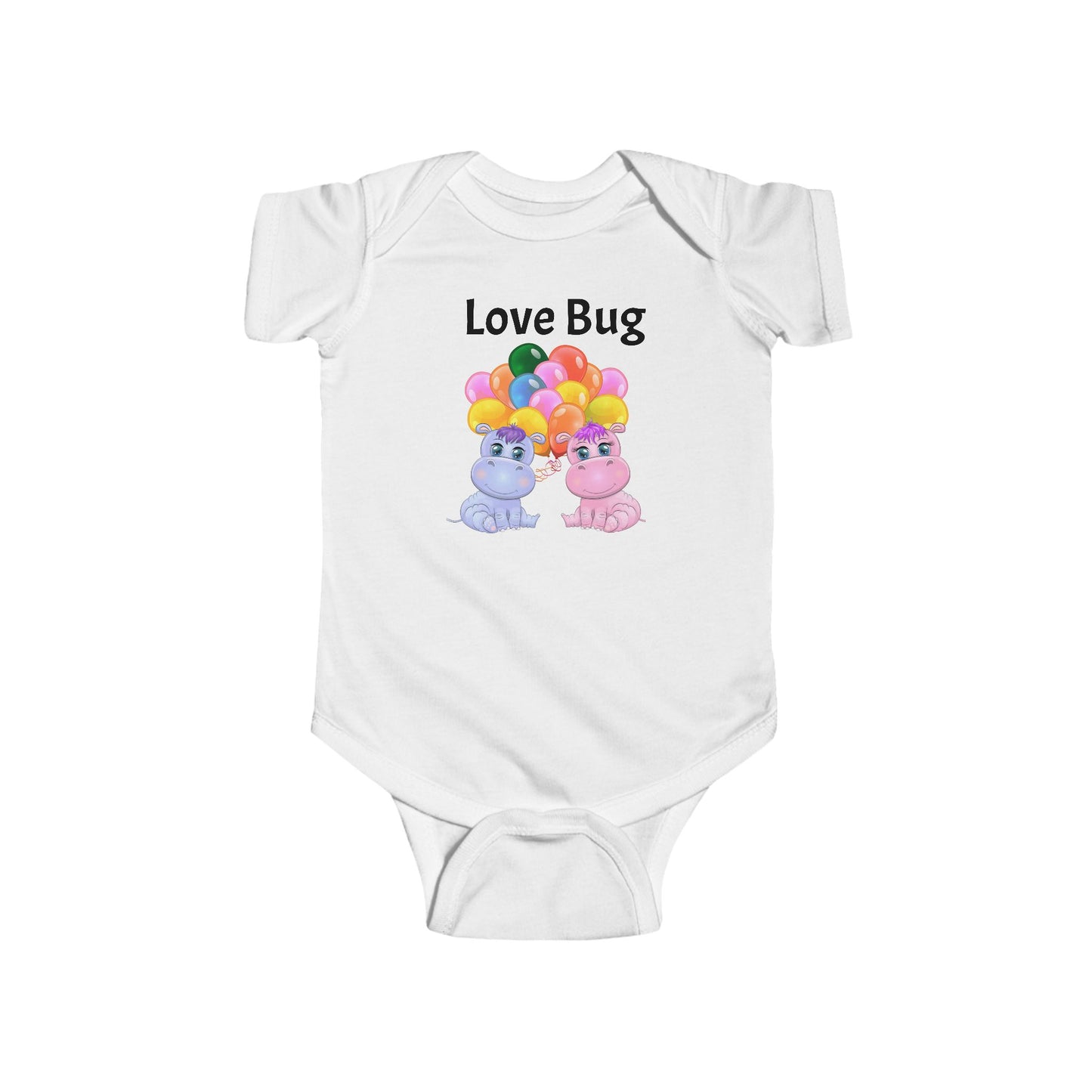 Infant Jersey Bodysuit - Love Bug Hippos