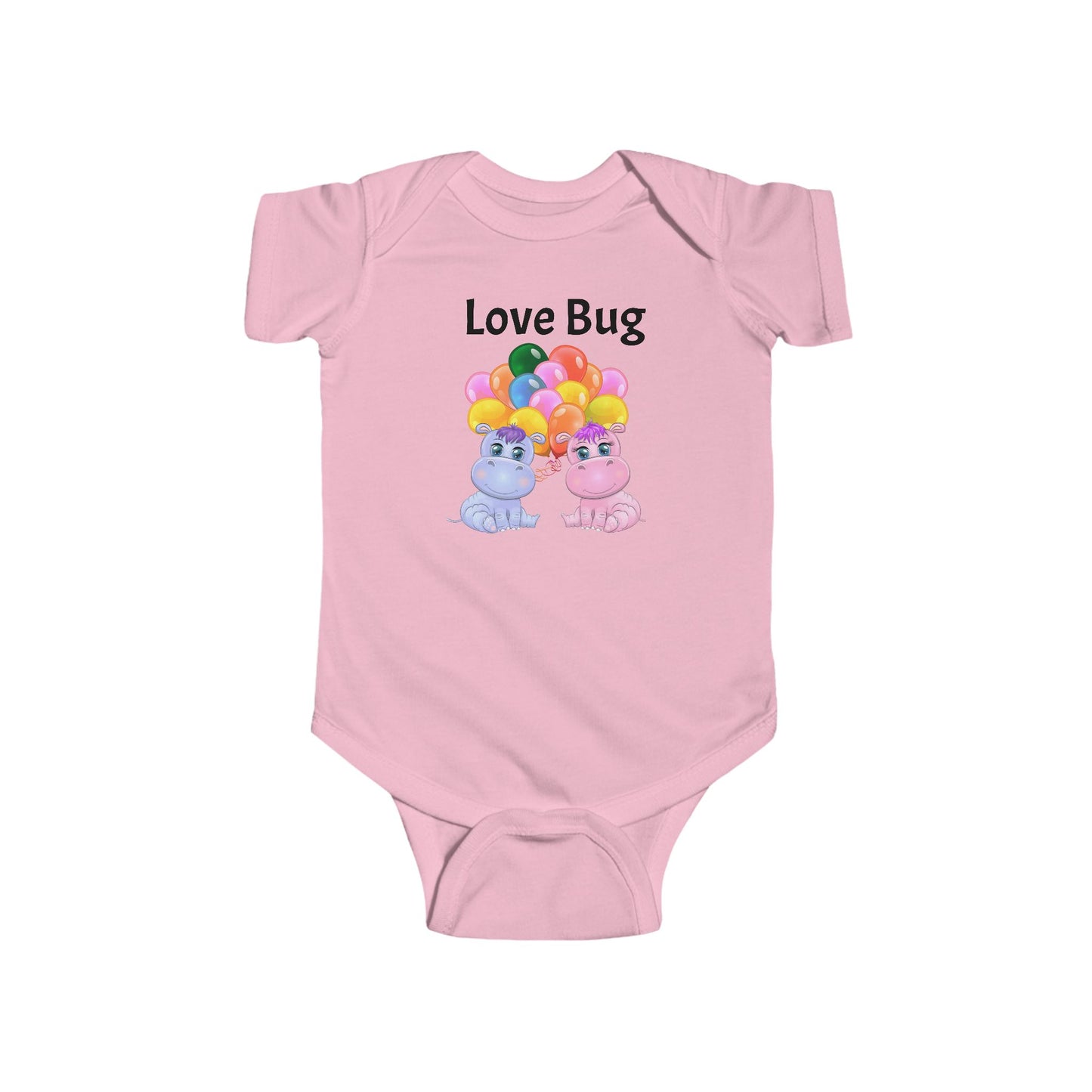 Infant Jersey Bodysuit - Love Bug Hippos