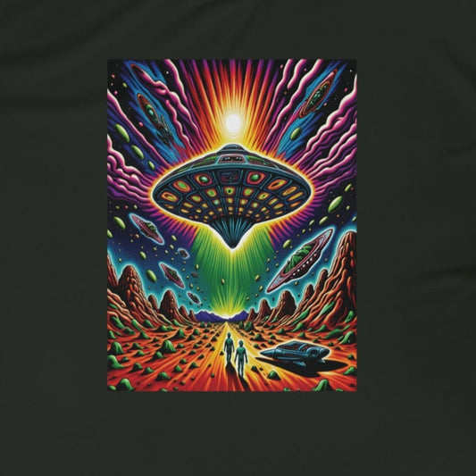 Rainbow-ufo-Graphic-T-shirt