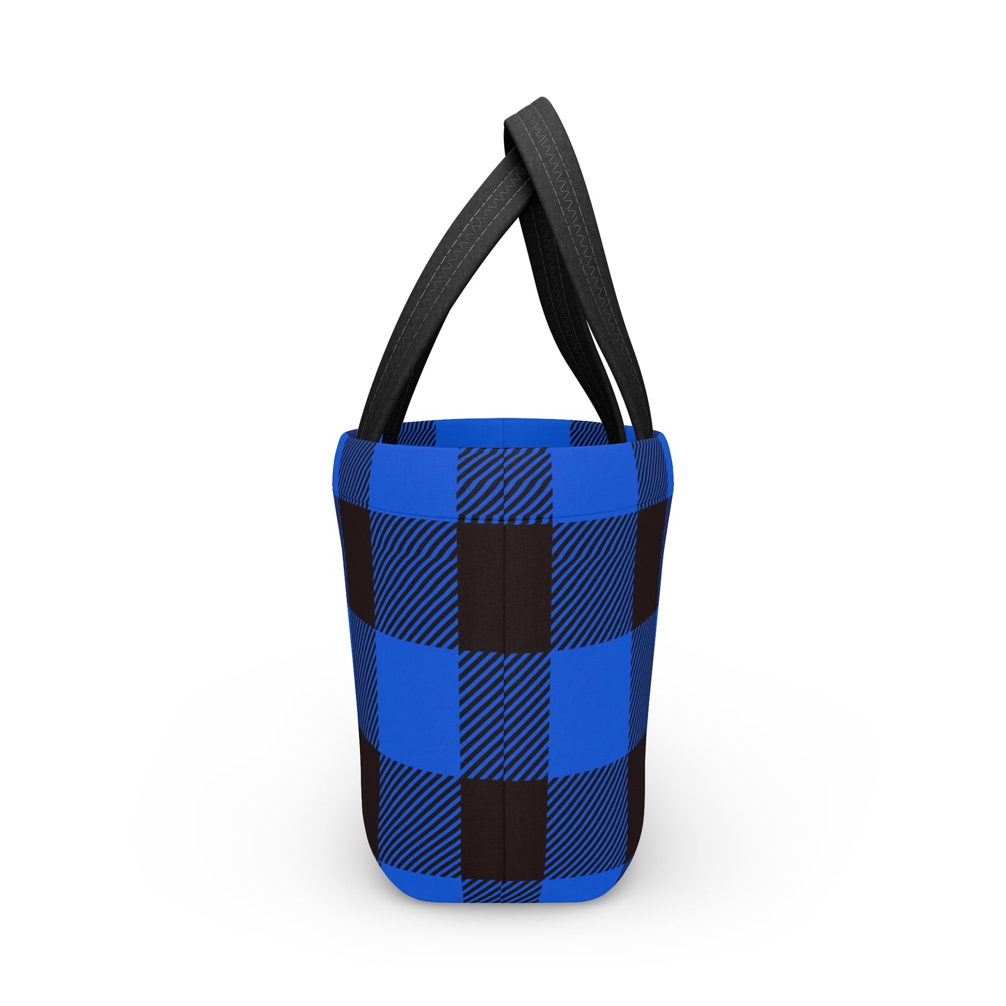 Lunch Bag - Blue Plaid Pattern