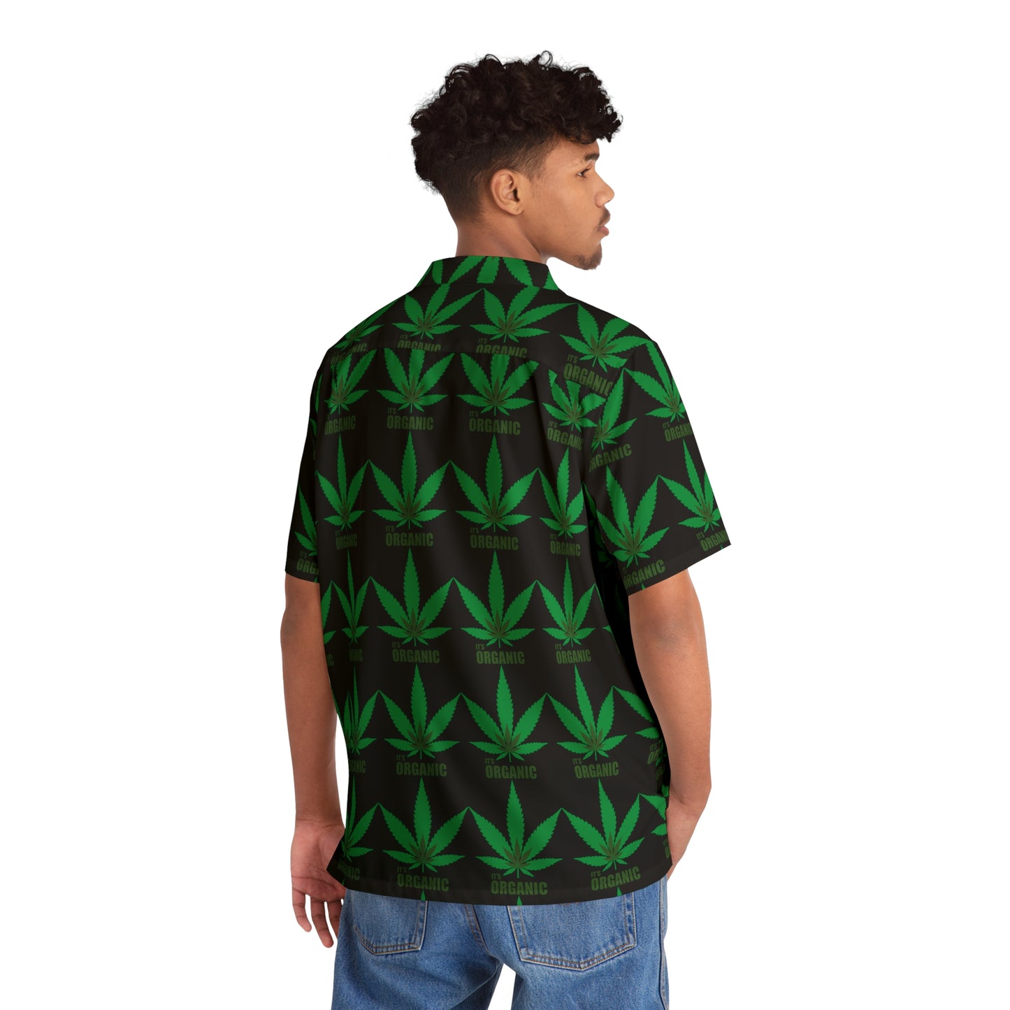 Hawaiian Shirt - Green Leaf 420 Collection