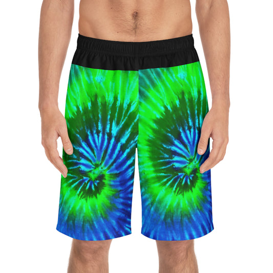 Blue Green Tie Dye - Board Shorts