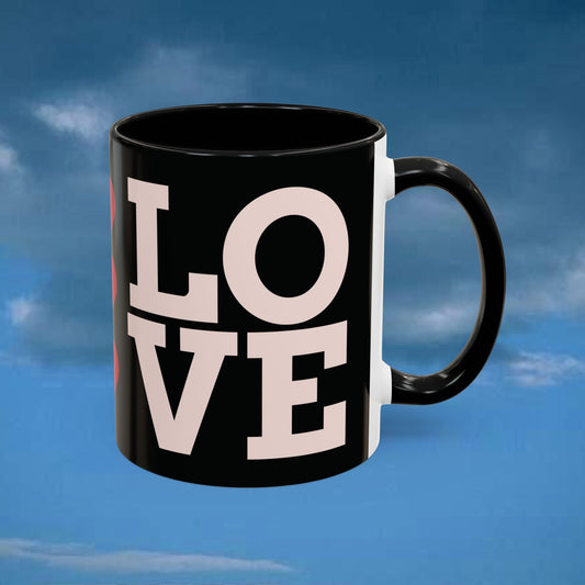 Love Accent Coffee Mug - 11oz & 15oz in 8 Colors