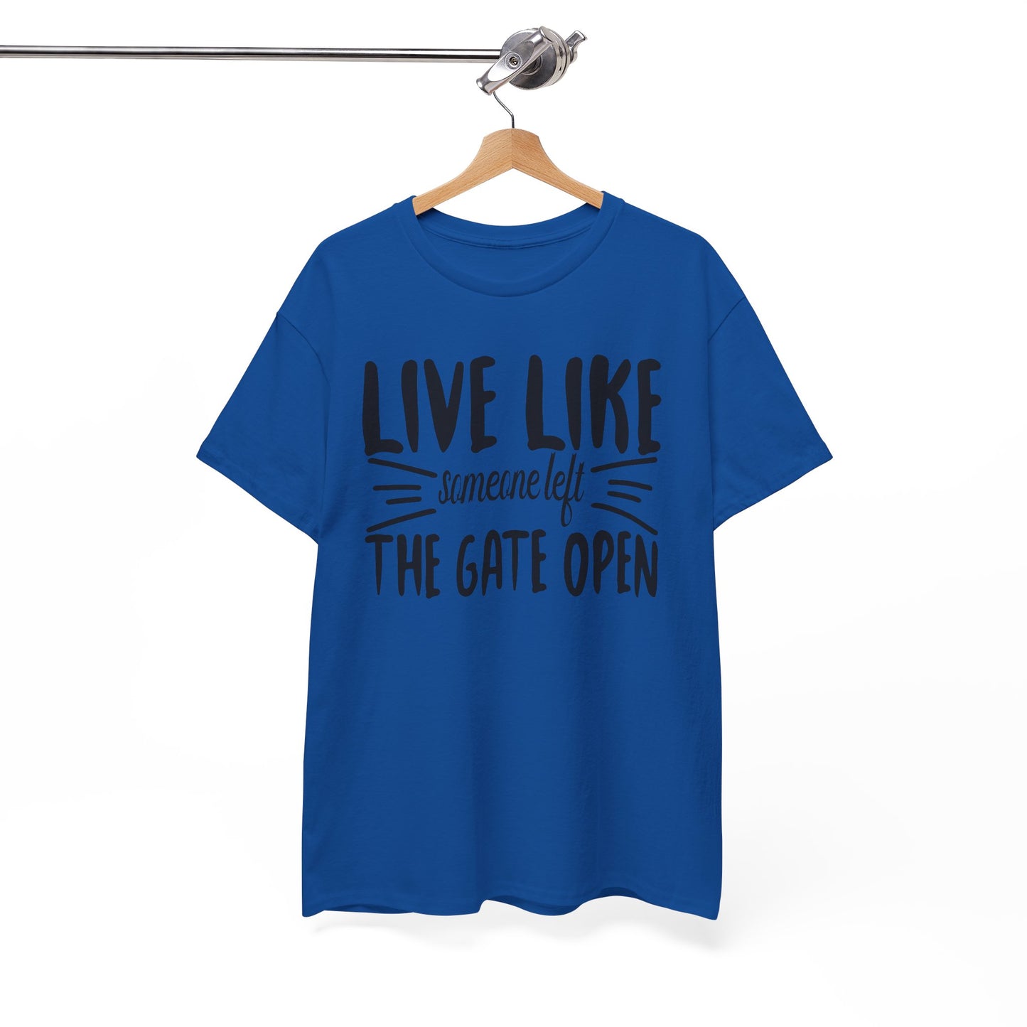 Unisex Heavy Cotton Tee - Live Like The Gates Open