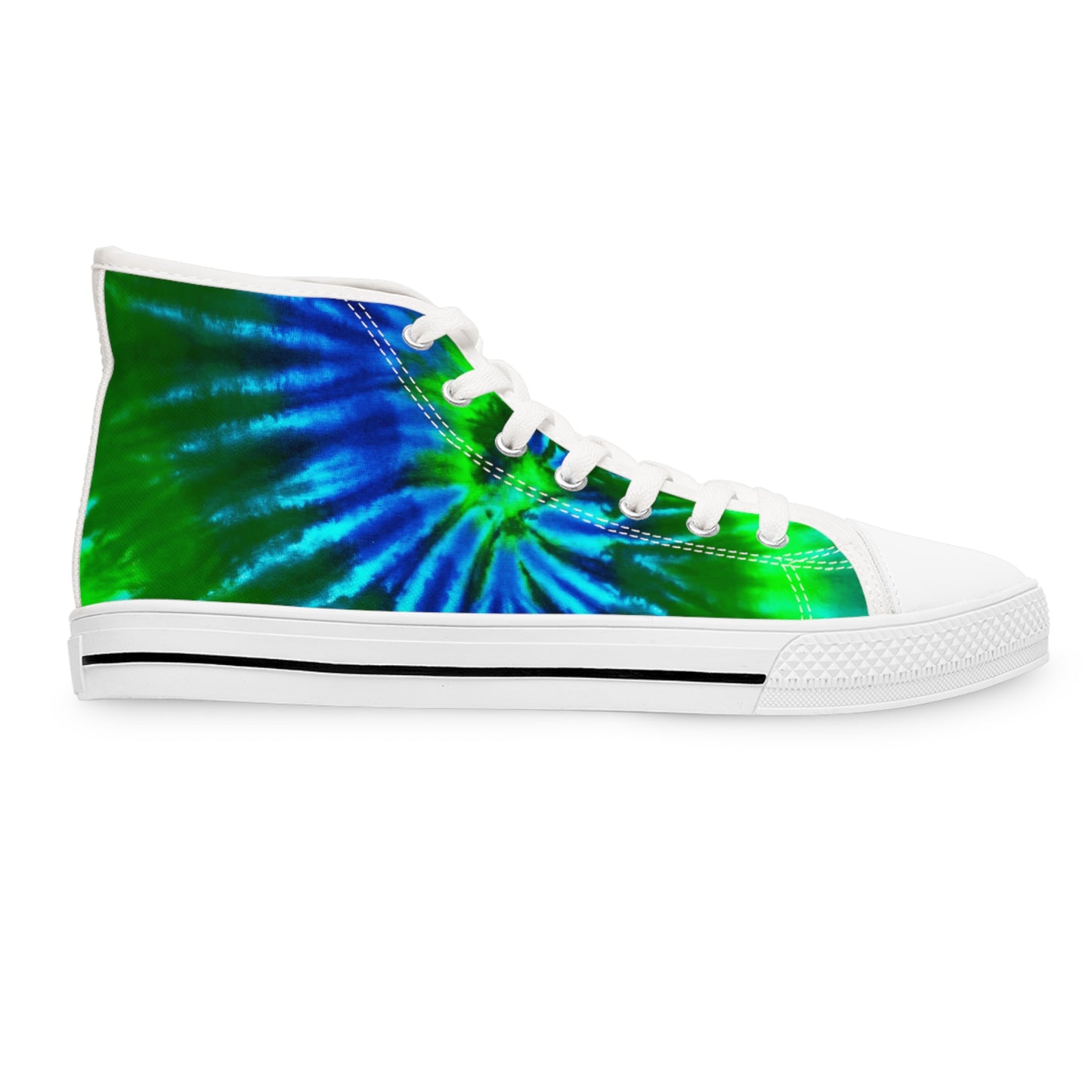 Women's High Tops  - Tie Dye Blue Green