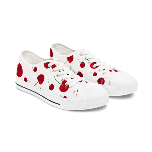 Women's Low Top Sneakers - Cherry