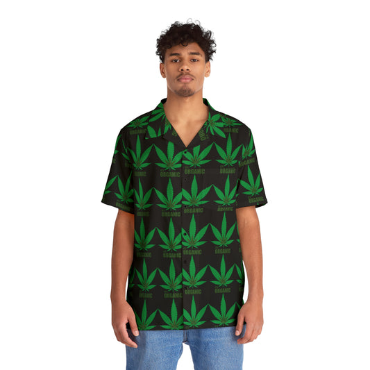 Hawaiian Shirt - Green Leaf 420 Collection