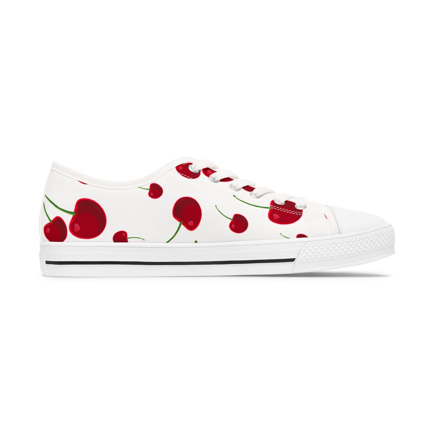 Women's Low Top Sneakers - Cherry